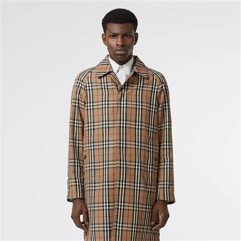 burberry check car coat